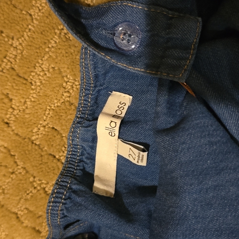 Ella Moss Denim Jumpsuit Sz 27 - Picture 9 of 13